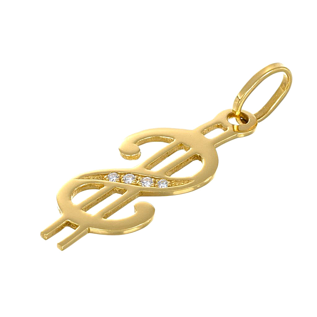 Ciondolo - 18 carati Oro giallo - 0.04ct. tw. Diamante (Naturale)