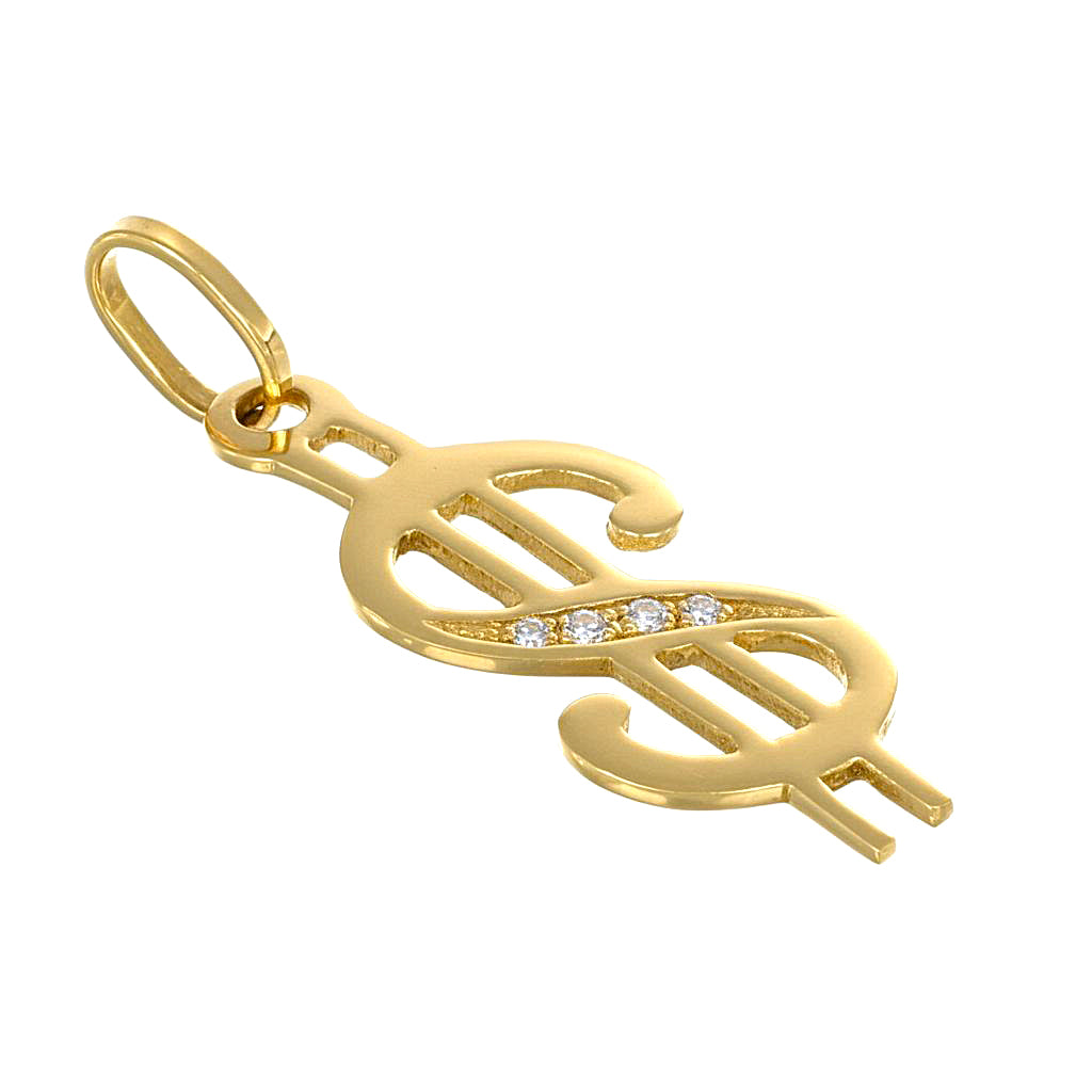 Ciondolo - 18 carati Oro giallo - 0.04ct. tw. Diamante (Naturale)