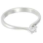 Anello - 18 carati Oro bianco - 0.12ct. tw. Diamante (Naturale)