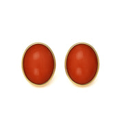 Orecchini - 18 carati Oro giallo - Corallo