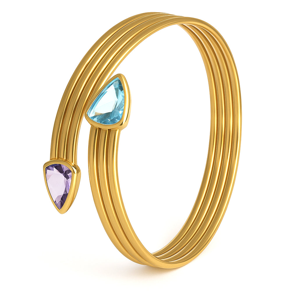 Bracciale - 18 carati Oro giallo - 13.00ct. tw. Topazio - Ametista