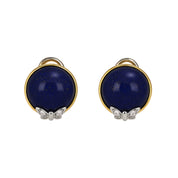 Orecchini - 18 carati Oro bianco, Oro giallo - 16.08ct. tw. Lapislazzuli - Diamante