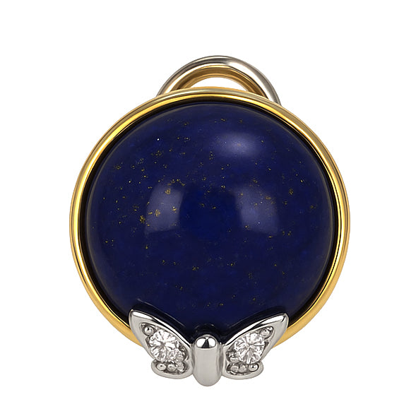 Orecchini - 18 carati Oro bianco, Oro giallo - 16.08ct. tw. Lapislazzuli - Diamante