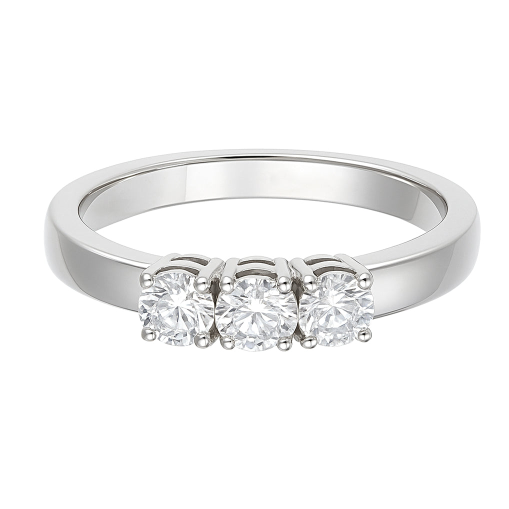 Anello - 18 carati Oro bianco - 0.54ct. tw. Diamante (Naturale)