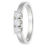 Anello - 18 carati Oro bianco - 0.54ct. tw. Diamante (Naturale)