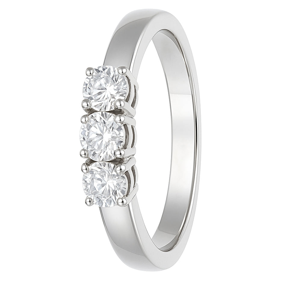 Anello - 18 carati Oro bianco - 0.54ct. tw. Diamante (Naturale)