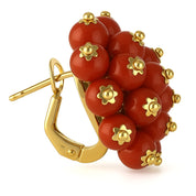 Orecchini - 18 carati Oro giallo - Corallo