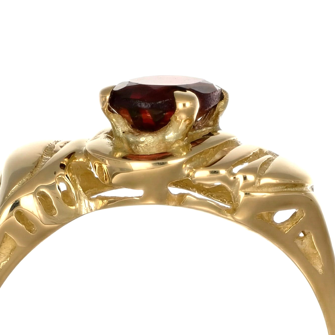 Anello - 18 carati Oro giallo - 0.75ct. tw. Granato