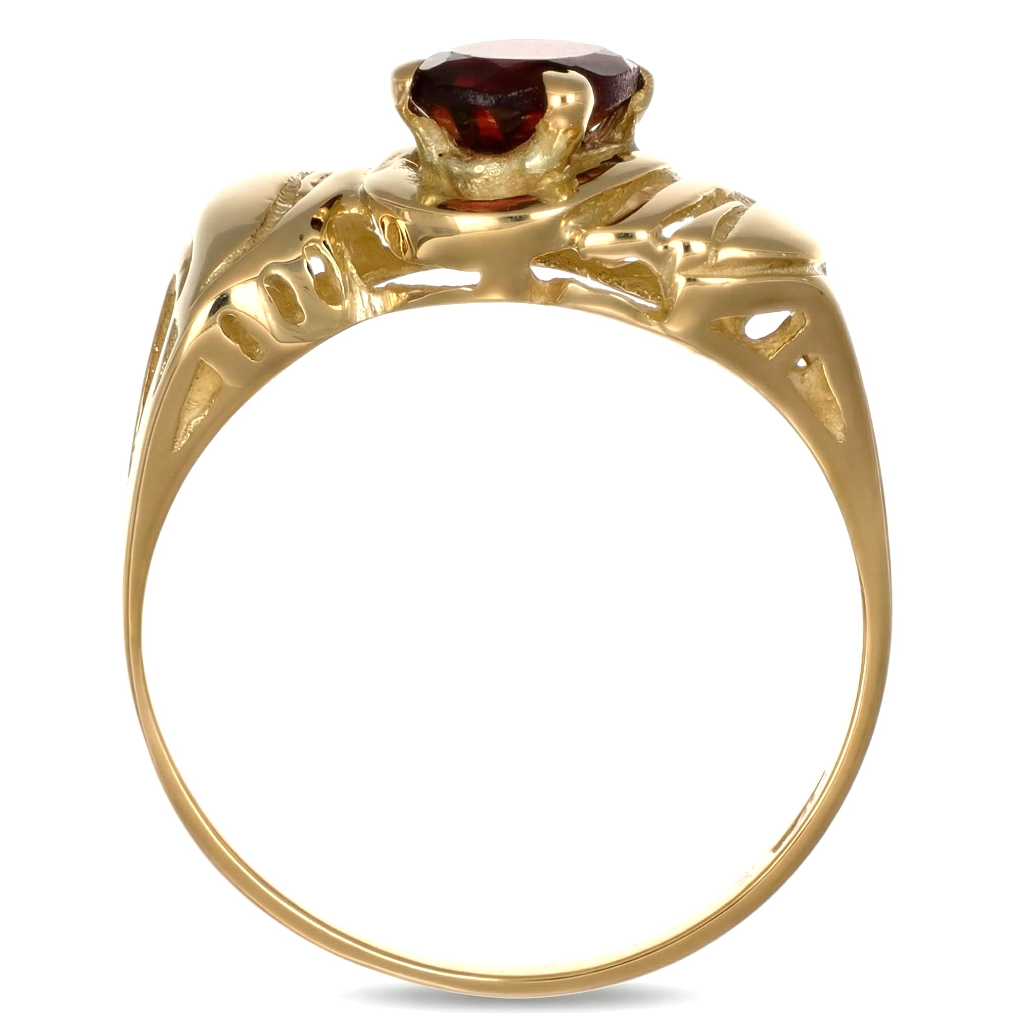 Anello - 18 carati Oro giallo - 0.75ct. tw. Granato