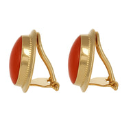 Orecchini - 18 carati Oro giallo - Corallo