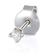 Orecchino singolo in Oro bianco 18 carati- Diamante