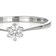 Anello - 18 carati Oro bianco - 0.25ct. tw. Diamante (Naturale)