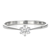 Anello - 18 carati Oro bianco - 0.25ct. tw. Diamante (Naturale)