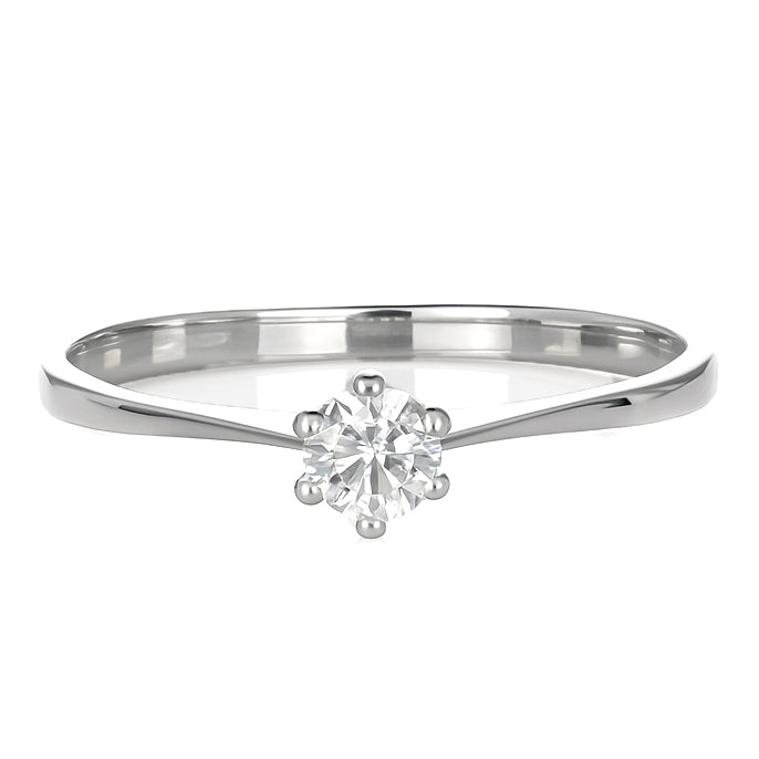 Anello - 18 carati Oro bianco - 0.25ct. tw. Diamante (Naturale)