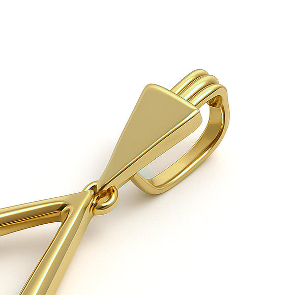 Ciondolo - 18 carati Oro giallo - 0.85ct. tw. Zaffiro