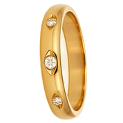 Anello - 18 carati Oro giallo - 0.08ct. tw. Diamante (Naturale)