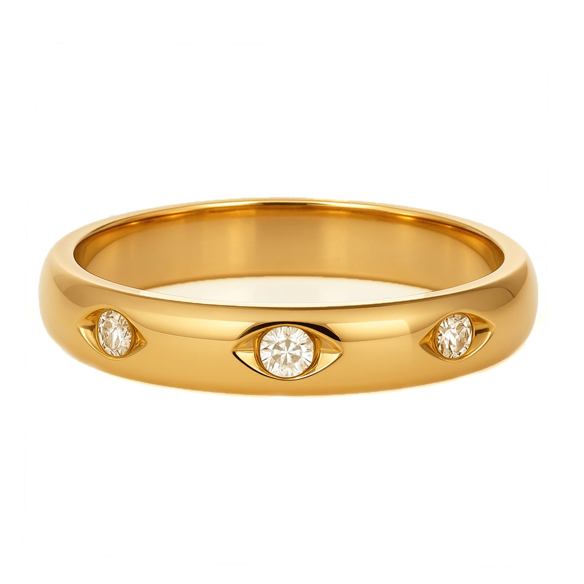 Anello - 18 carati Oro giallo - 0.08ct. tw. Diamante (Naturale)