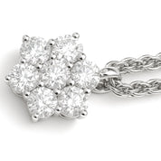 Collana con ciondolo - 18 carati Oro bianco - 0.42ct. tw. Diamante (Naturale)