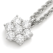 Collana con ciondolo - 18 carati Oro bianco - 0.42ct. tw. Diamante (Naturale)