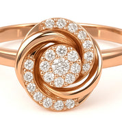 Anello - 18 carati Oro bianco, Oro giallo - 0.42ct. tw. Diamante (Naturale)