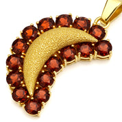 Ciondolo - 18 carati Oro giallo - 3.20ct. tw. Granato