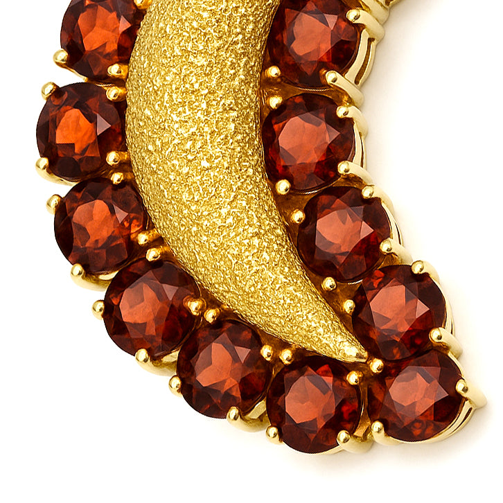 Ciondolo - 18 carati Oro giallo - 3.20ct. tw. Granato