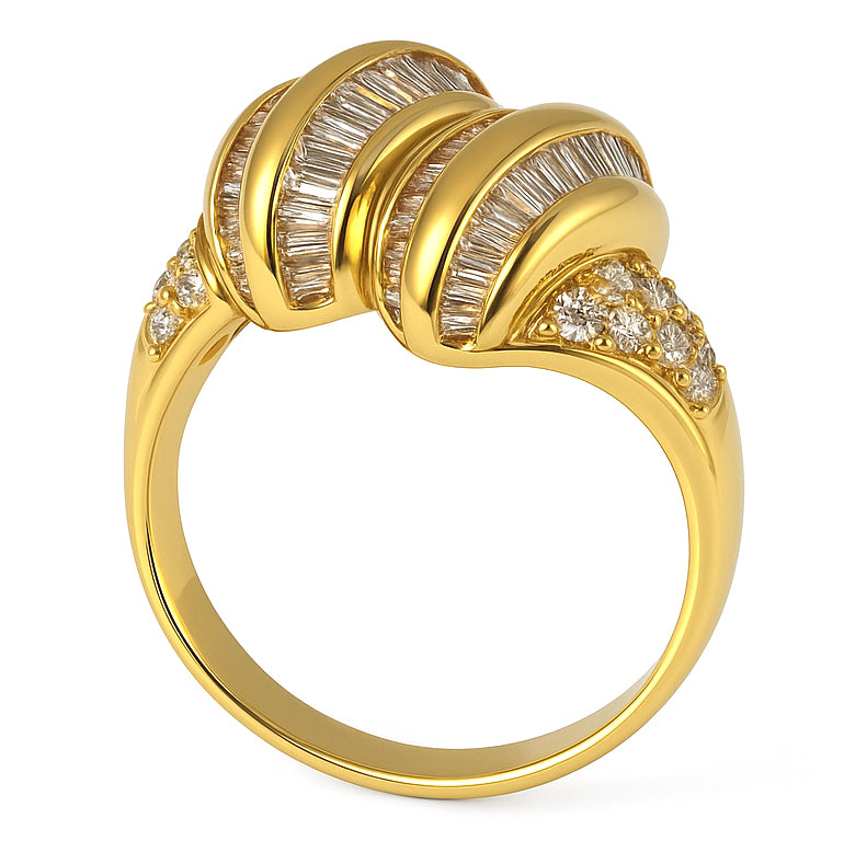 Anello - 18 carati Oro giallo - 2.62ct. tw. Diamante (Naturale) - Diamante