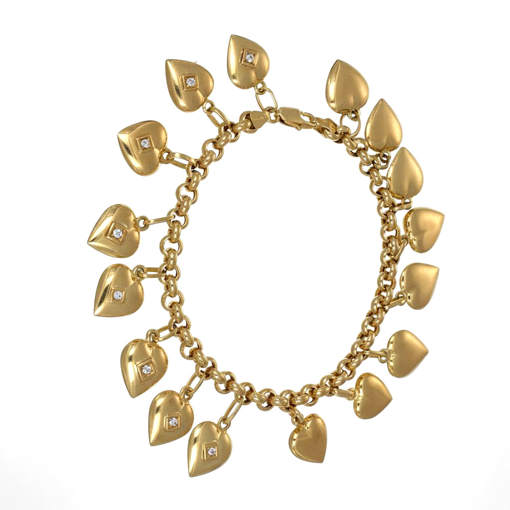 Bracciale - 18 carati Oro giallo - 0.20ct. tw. Diamante (Naturale)