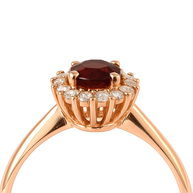 Anello - 18 carati Oro giallo - 1.28ct. tw. Zaffiro - Diamante