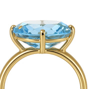 Anello - 18 carati Oro giallo - 12.00ct. tw. Topazio