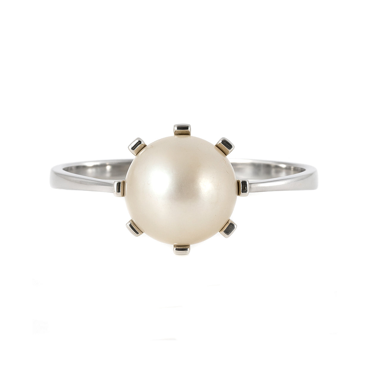 Anello - 18 carati Oro bianco - Perla