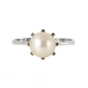 Anello - 18 carati Oro bianco - Perla