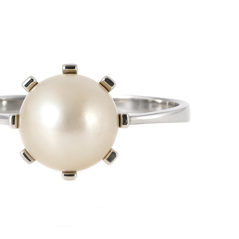 Anello - 18 carati Oro bianco - Perla