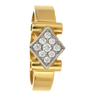 Anello - 18 carati Oro bianco, Oro giallo - 0.095ct. tw. Diamante (Naturale)