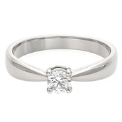 Anello - 18 carati Oro bianco - 0.25ct. tw. Diamante (Naturale)