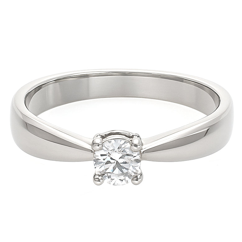 Anello - 18 carati Oro bianco - 0.25ct. tw. Diamante (Naturale)