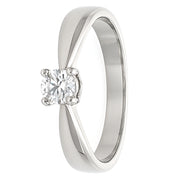 Anello - 18 carati Oro bianco - 0.25ct. tw. Diamante (Naturale)