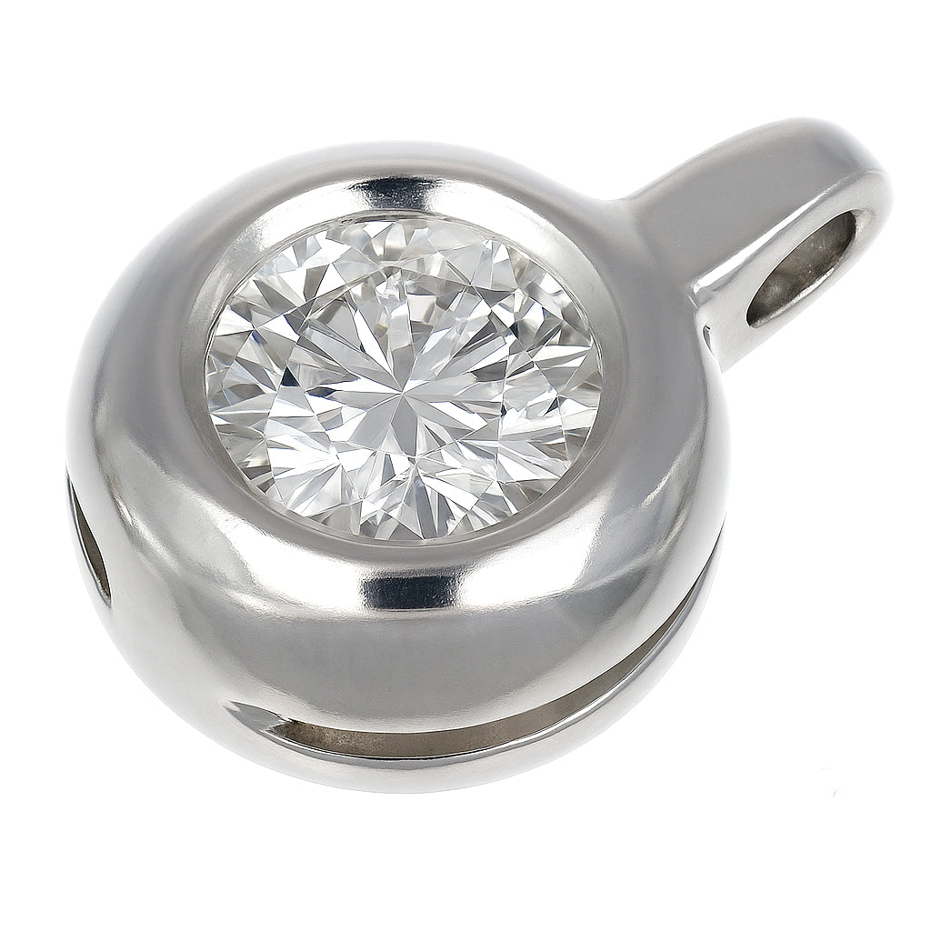 Ciondolo - 18 carati Oro bianco - 0.14ct. tw. Diamante (Naturale)