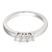 Anello - 18 carati Oro bianco - 0.27ct. tw. Diamante (Naturale)