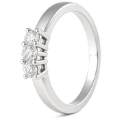 Anello - 18 carati Oro bianco - 0.27ct. tw. Diamante (Naturale)