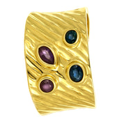 Anello - 18 carati Oro giallo - 0.44ct. tw. Zaffiro - Rubino