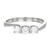 Anello - 18 carati Oro bianco - 0.33ct. tw. Diamante (Naturale)