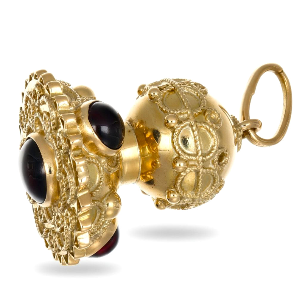 Ciondolo - 18 carati Oro giallo - 2.75ct. tw. Granato