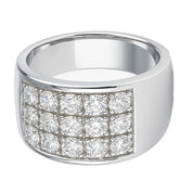 Anello - 18 carati Oro bianco - 1.60ct. tw. Diamante (Naturale)