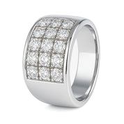 Anello - 18 carati Oro bianco - 1.60ct. tw. Diamante (Naturale)