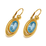 Orecchini - 18 carati Oro giallo - 5.70ct. tw. Acquamarina