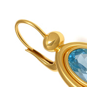 Orecchini - 18 carati Oro giallo - 5.70ct. tw. Acquamarina