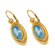 Orecchini - 18 carati Oro giallo - 5.70ct. tw. Acquamarina