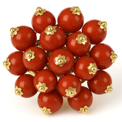 Orecchini - 18 carati Oro giallo - Corallo