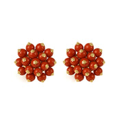 Orecchini - 18 carati Oro giallo - Corallo